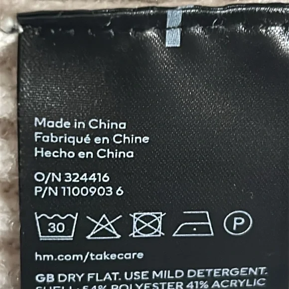 New H & M Fitted Mock Neck Plush Ribbed Long Sleeve Sweater Dress - Picture 10 of 12